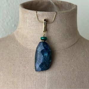 Labradorite Malachite Pendant Enhancer